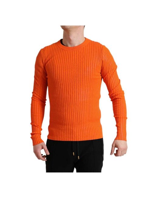 Dolce & Gabbana Gestrickter pullover in Orange für Herren