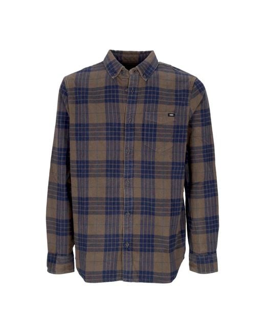 Vans Gonzales Herenshirt Met Lange Mouwen L/Geweven Overhemd in het Blue voor heren