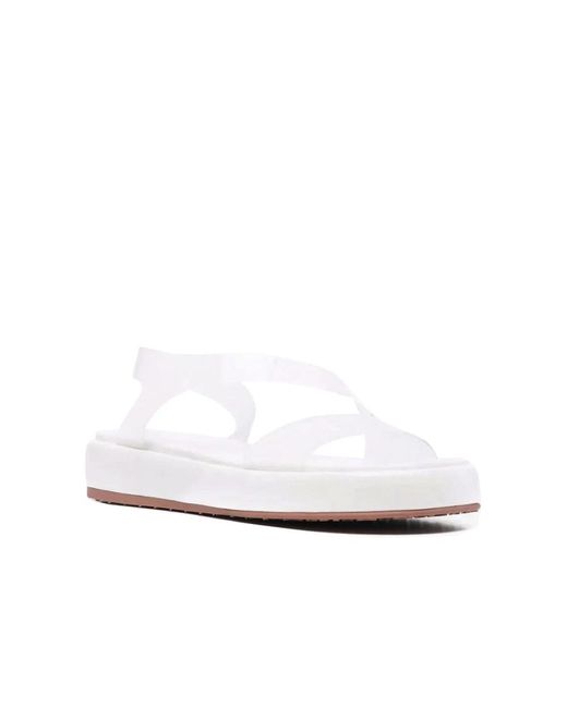 Gianvito Rossi White Flat Sandals