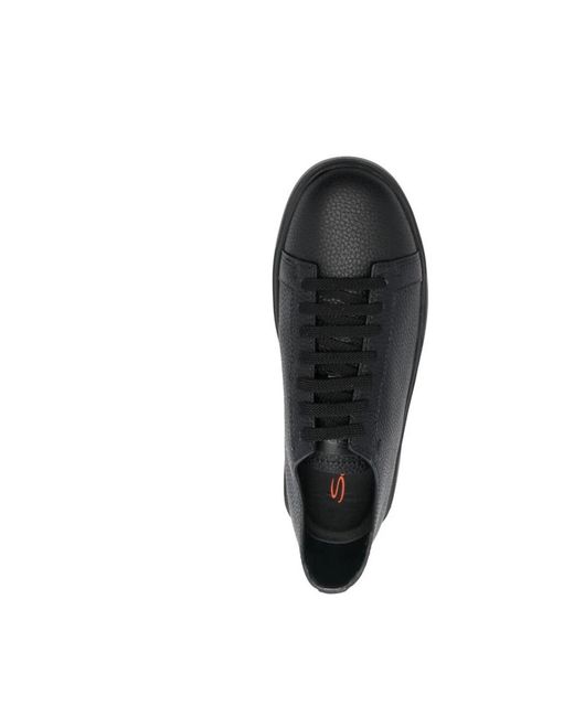 Santoni Black Trainers for men