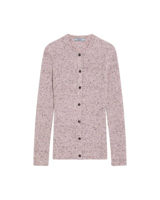 Prada Truien & Vesten ,Roze ,Roze Vest Trui Kort Model in het Pink