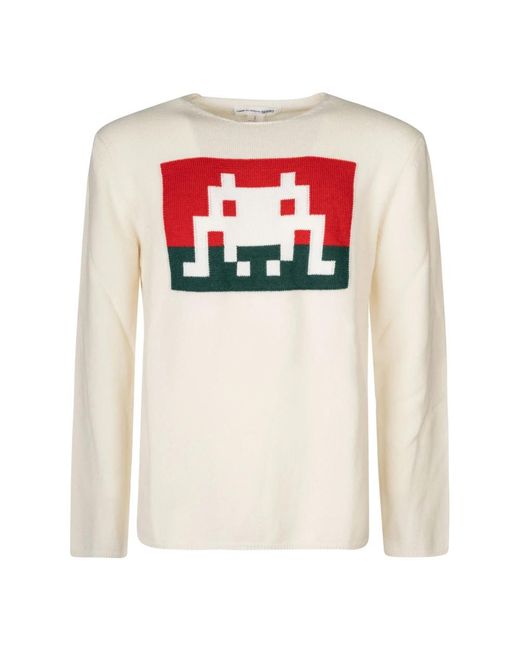 Comme des Garçons Pink Round-Neck Knitwear for men