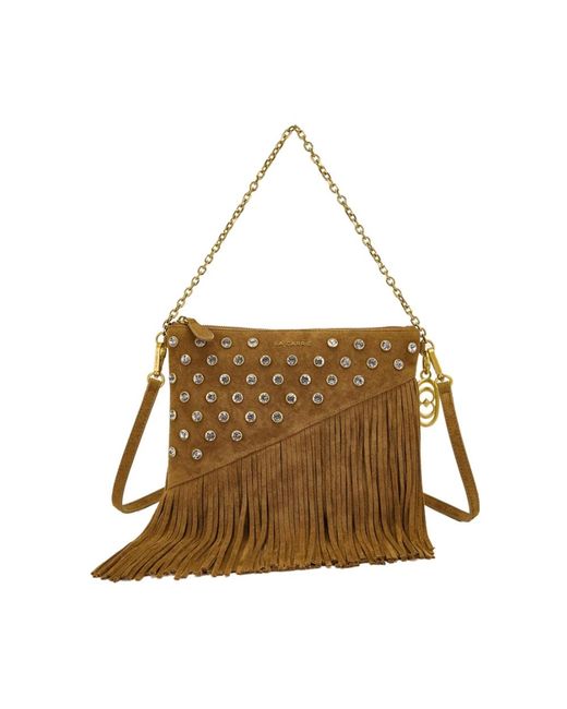 La Carrie Brown Shoulder Bags