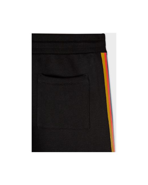 Paul Smith Zwarte Gestreepte Sweatpants in het Black voor heren