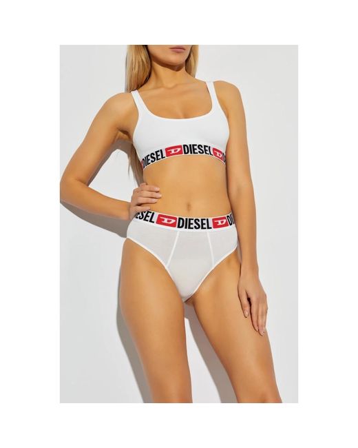 DIESEL Drie-Pack Slips in het White