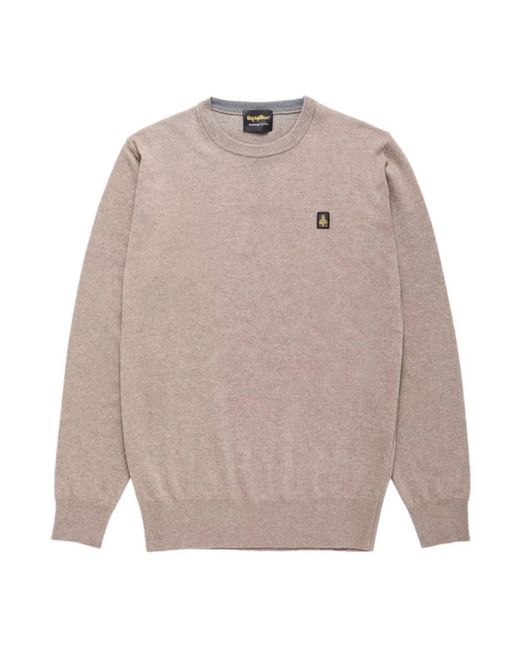 Refrigiwear Gray Round-Neck Knitwear for men