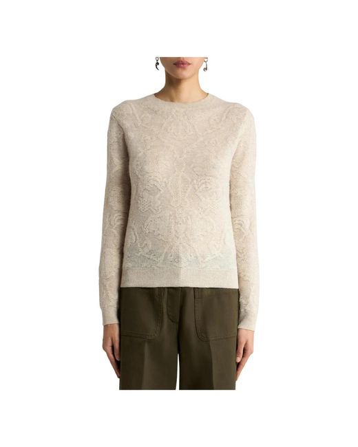 Etro Natural Round-Neck Knitwear