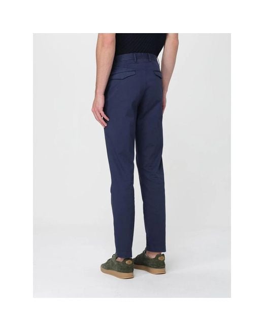 PT Torino Blue Slim-Fit Trousers for men