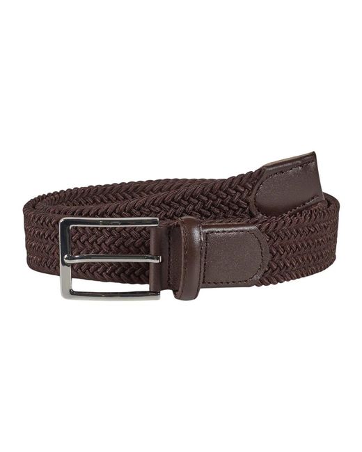 Howard London Accessoires ,Bruin ,Leer Gevlochten Riem Marvin in het Brown voor heren