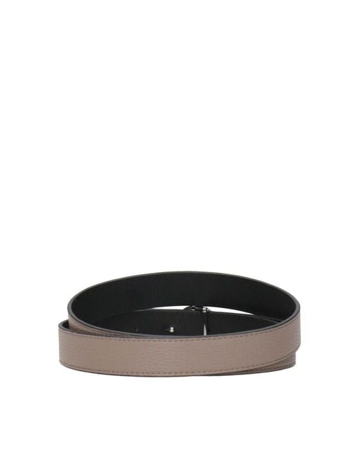 Tory Burch Gray Wendbarer double-t grafikgürtel