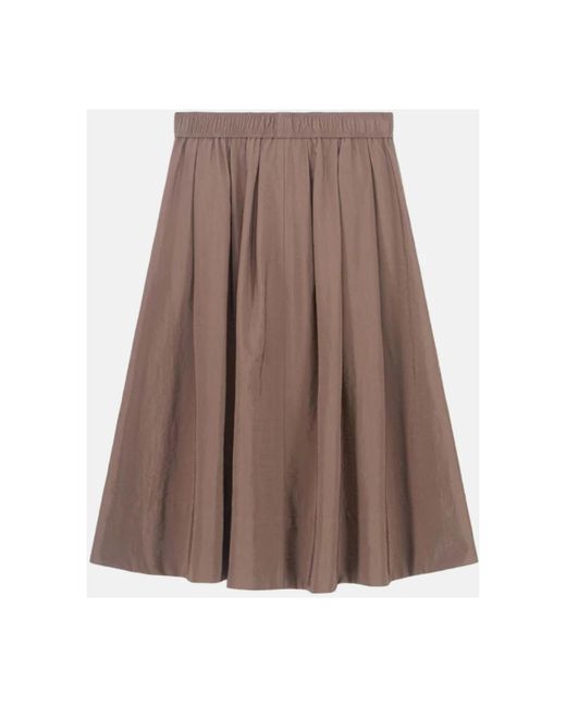 8pm Rokken ,Bruin ,Positano Midi Rok in het Brown
