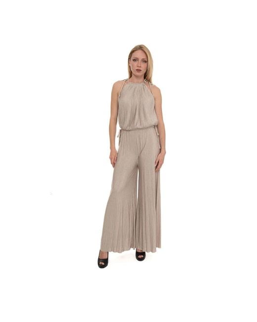 Boss Edecki Jersey Jumpsuit in het Natural