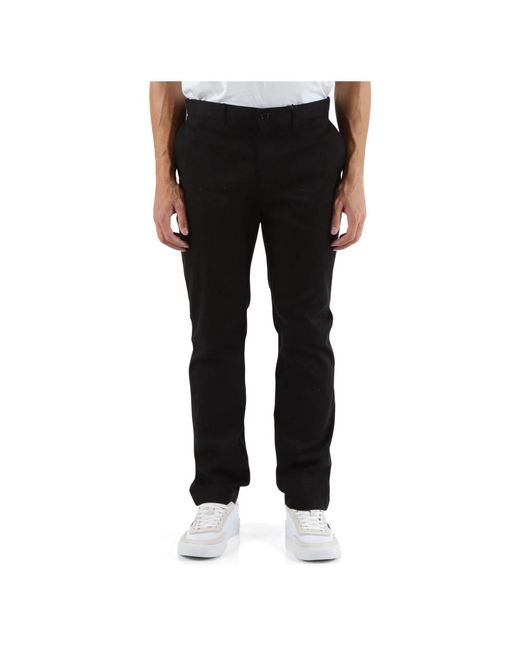 Trousers > straight trousers Tommy Hilfiger pour homme en coloris Black