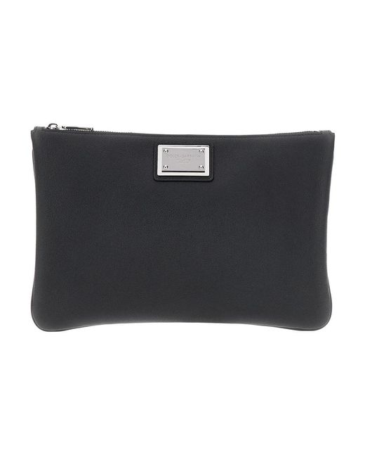 Dolce & Gabbana Black Clutches for men