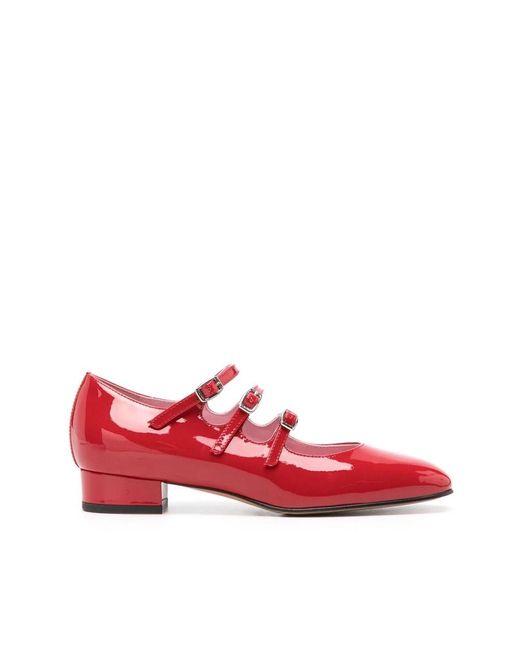 Zapatos de bailarina rojos de charol CAREL PARIS de color Red