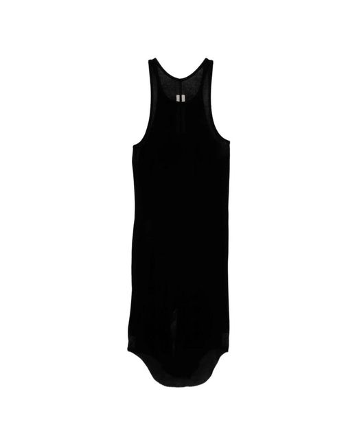 Rick Owens Basic Mini Rib Tanktop Met Ribbels in het Black voor heren