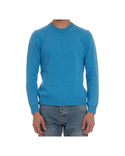 Roberto Collina Blue Round-Neck Knitwear for men