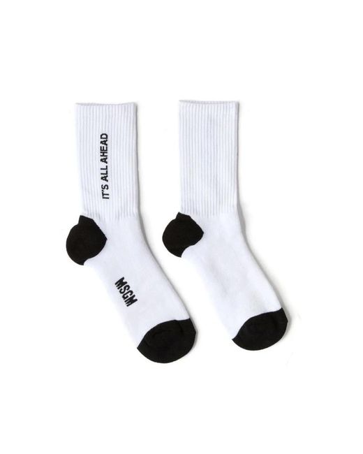 Socks MSGM en coloris White