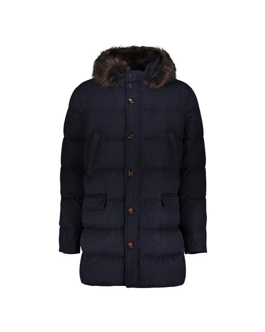 Moorer Winterjas in het Blue voor heren