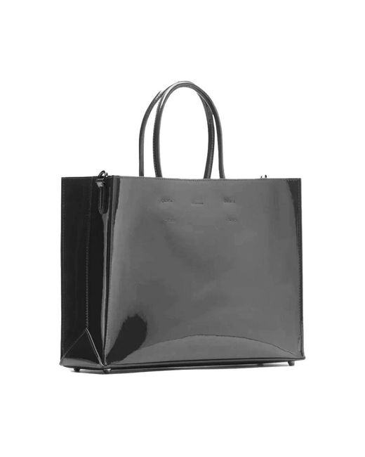N°21 Black Geprägte shopper-tasche aus lackleder