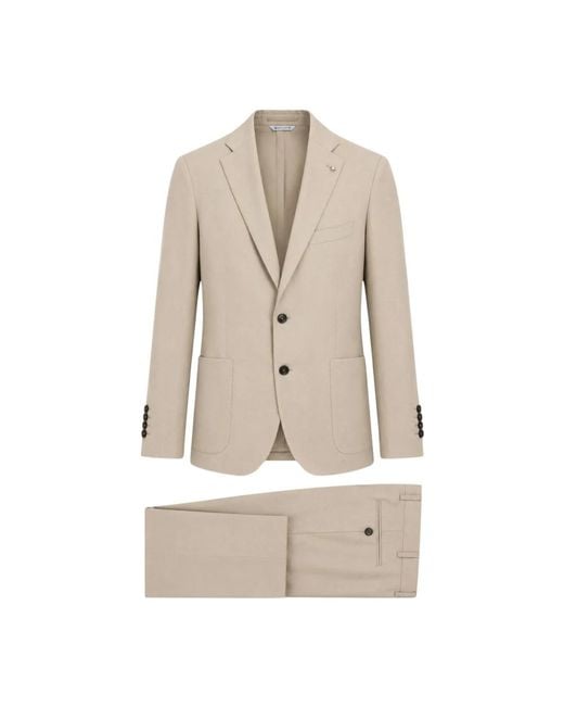 Manuel Ritz Natural Single Breasted Suits for men