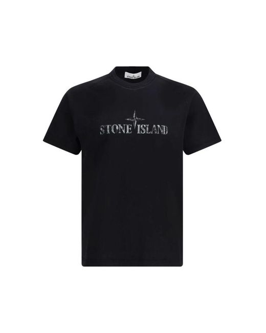 Stone Island Black T-Shirts for men