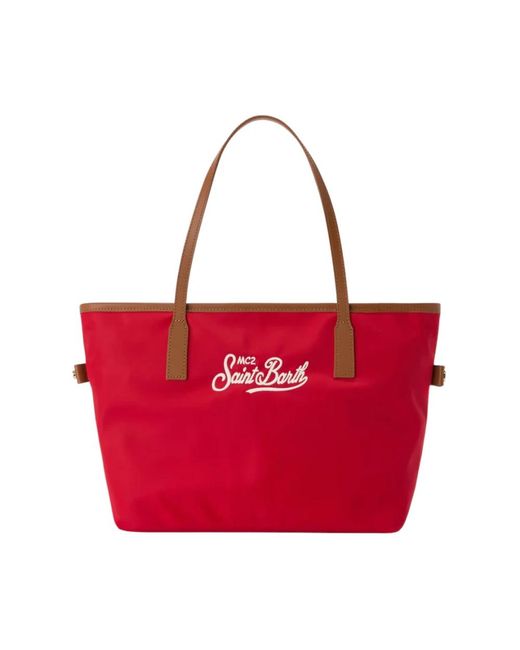 Mc2 Saint Barth Red Shopping Bags