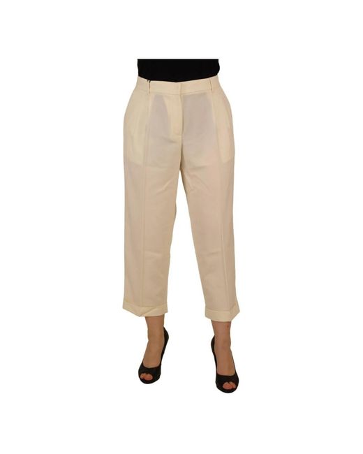 Dolce & Gabbana Natural Cropped Trousers