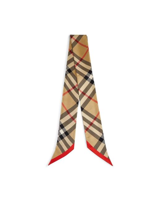 Burberry Natural Seidentwill Karo Schal
