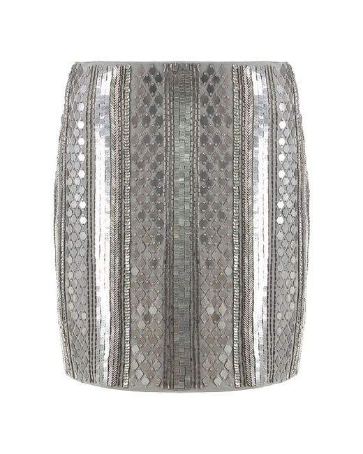 Alberta Ferretti Gray Short Skirts