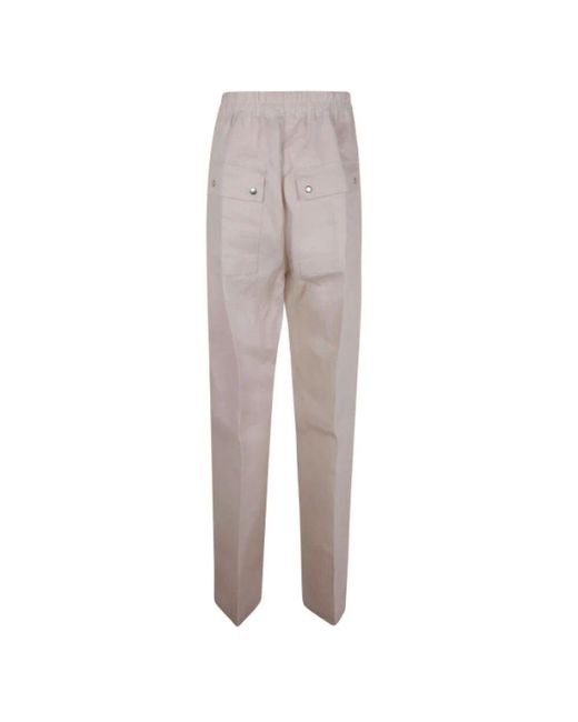 Straight Trousers Rick Owens de color Gray