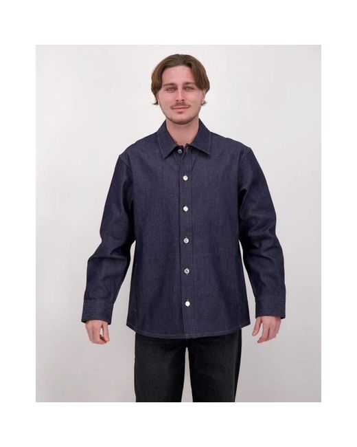 A.P.C. Blue Denim Shirts for men