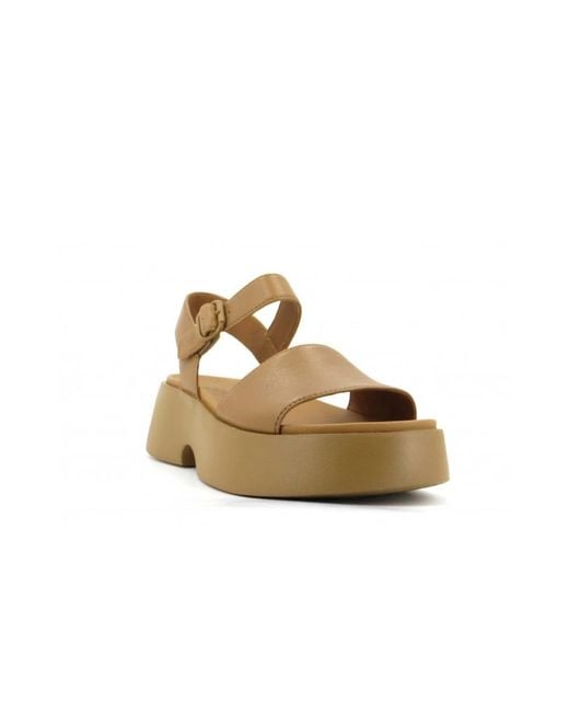 Camper Natural Flat Sandals