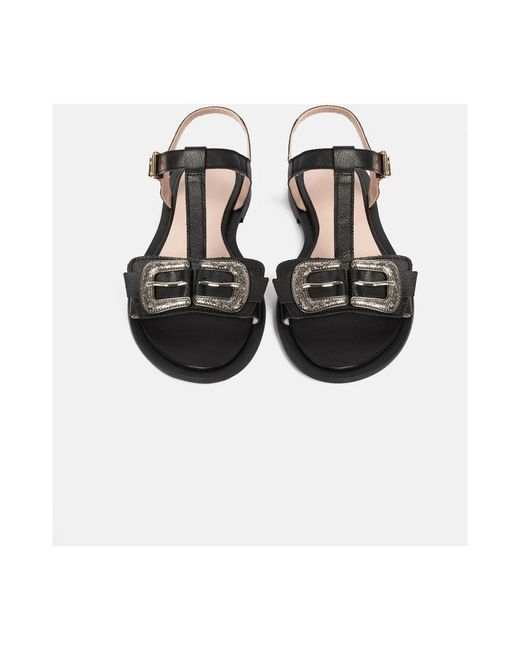 Flat Sandals L37 en coloris Black