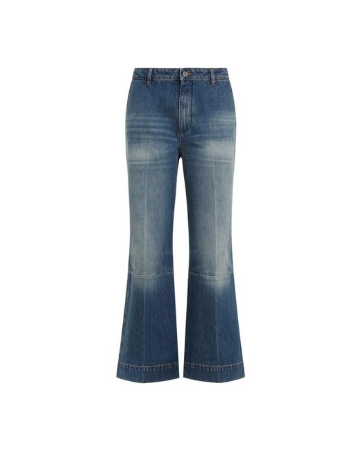 Cropped kick jeans di Victoria Beckham in Blue