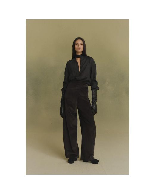 Cortana Black Tapered Trousers