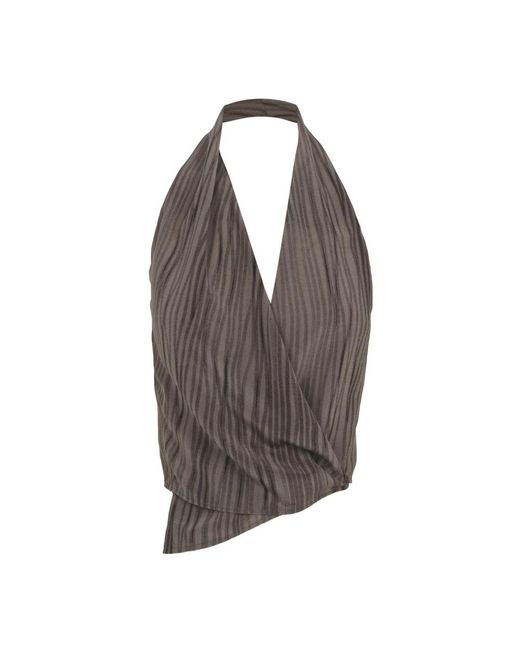 Cortana Brown Sleeveless Tops