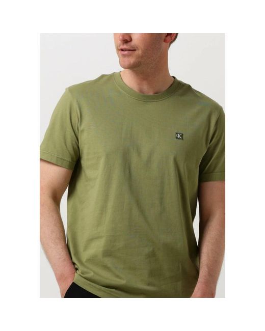 Calvin Klein Grünes embro badge tee shirt,grünes embro badge tee in Green für Herren