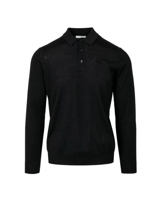 Paolo Pecora Black Polo Shirts for men