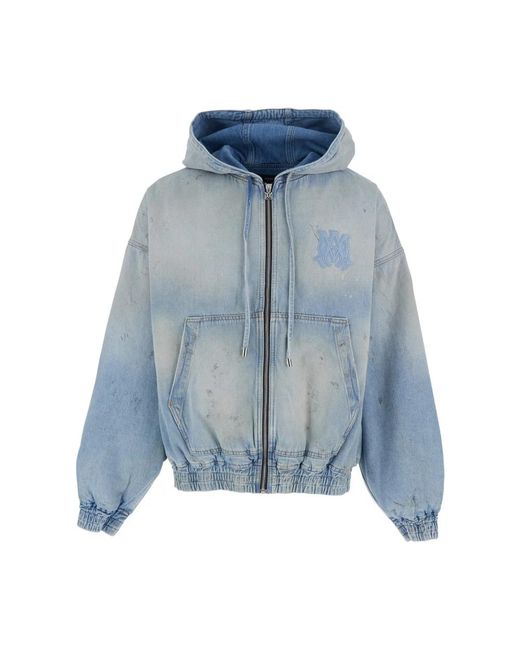 Amiri Jassen ,Blauw ,Denim Embroidered Denim Jacket in het Blue voor heren