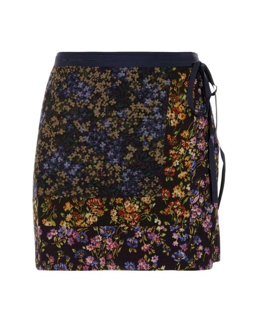 Dries Van Noten Black Short Skirts