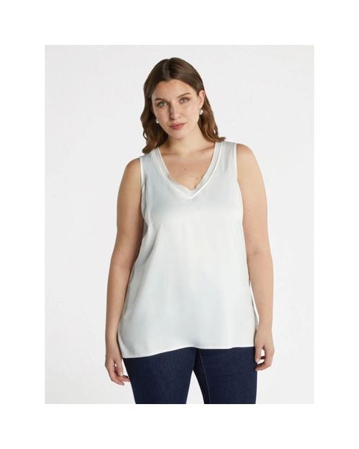 Sleeveless Tops di FIORELLA RUBINO in White