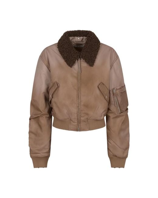 Acne Brown Faux Fur & Shearling Jackets