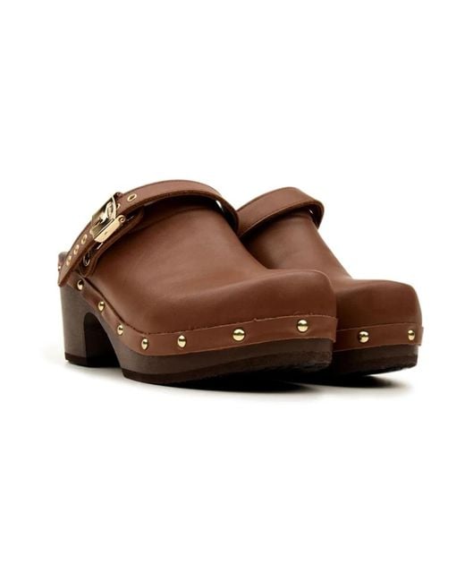 Clogs Scholl en coloris Brown