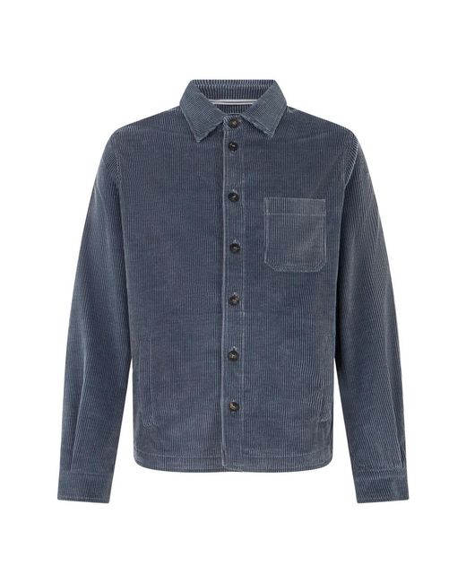 Fedeli Corduroy Shirt in het Blue voor heren