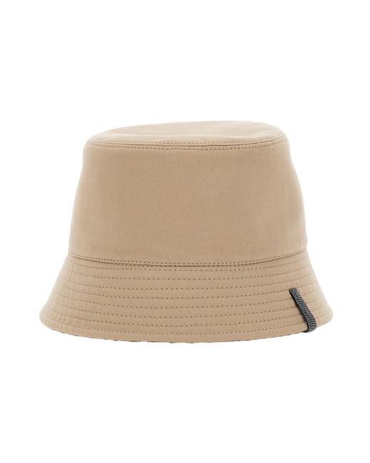 Brunello Cucinelli Accessoires ,Baseball Cap in het Natural
