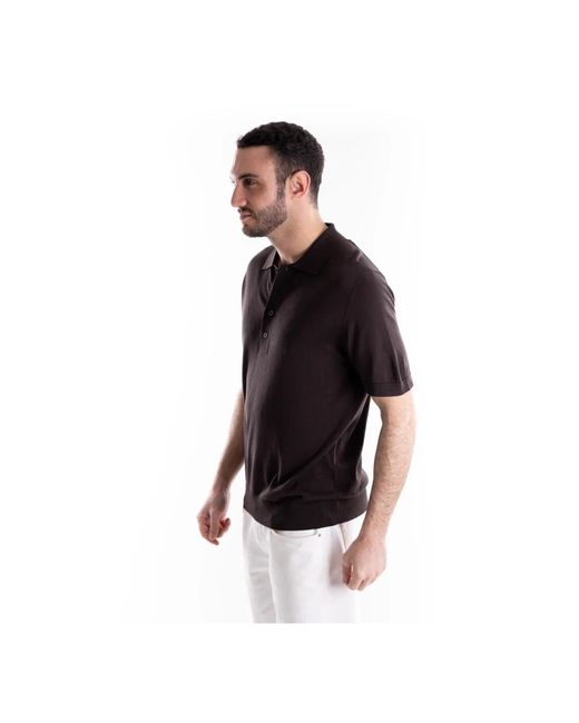 Paolo Pecora Black Polo Shirts for men