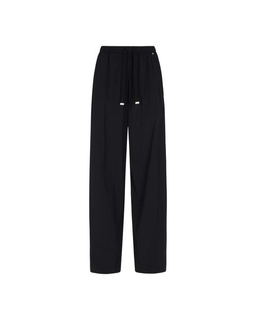 Herno Black Wide Trousers