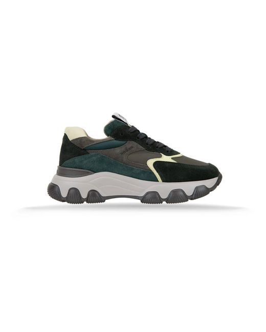 Hogan Green Wildleder schnürschuhe