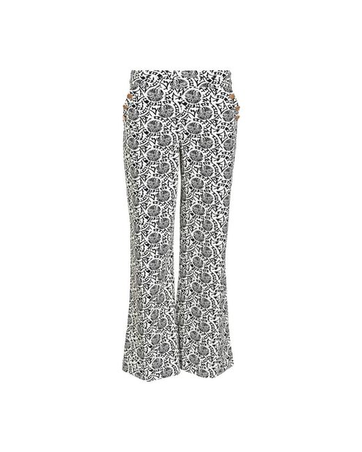 Maicazz Broeken ,Zwart ,Xavi Fan Print Statement Broek in het Gray